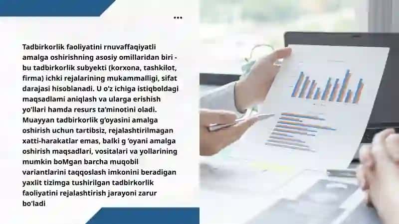 Biznes va tadbirkorlik faoliyatini rejalashtirish 4