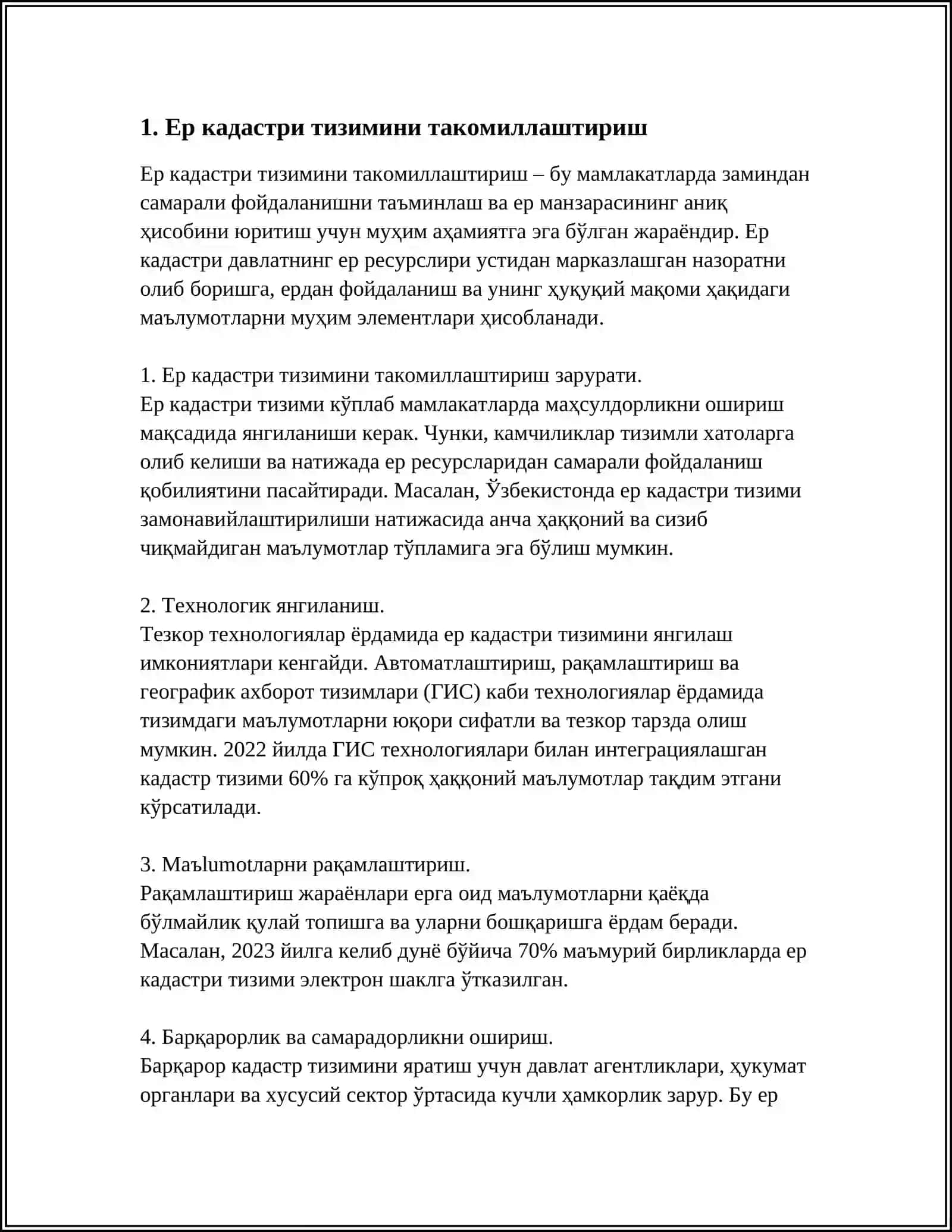 RESPUBLIKA YER KADASTRI VA YERDAN FOYDALANISHNI NAZORAT QILISH 4