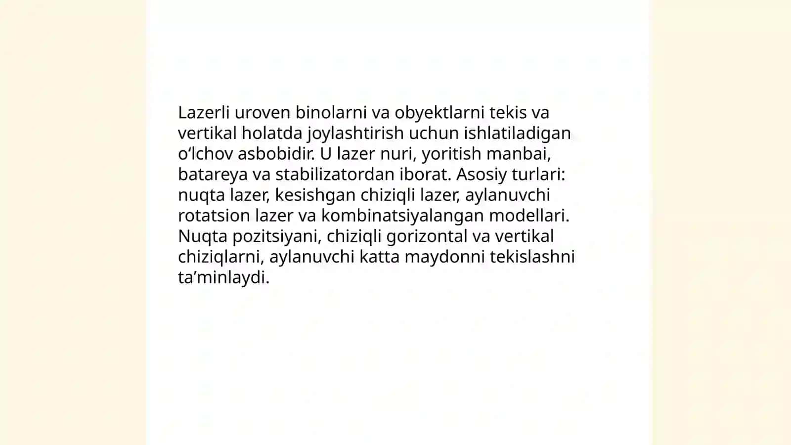 Zamonaviy oʻlchash va rejalash asboblari 4