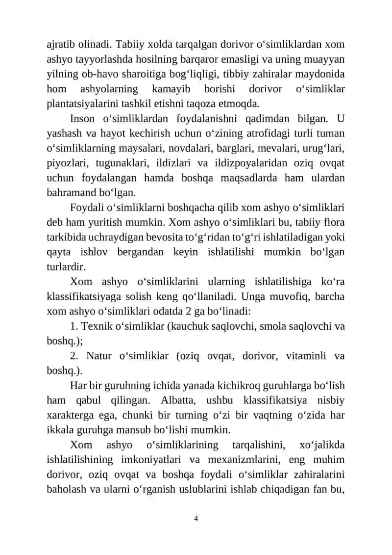 Dorivor o‘simliklar biologiyasi va ekologiyasi (Darslik) 4