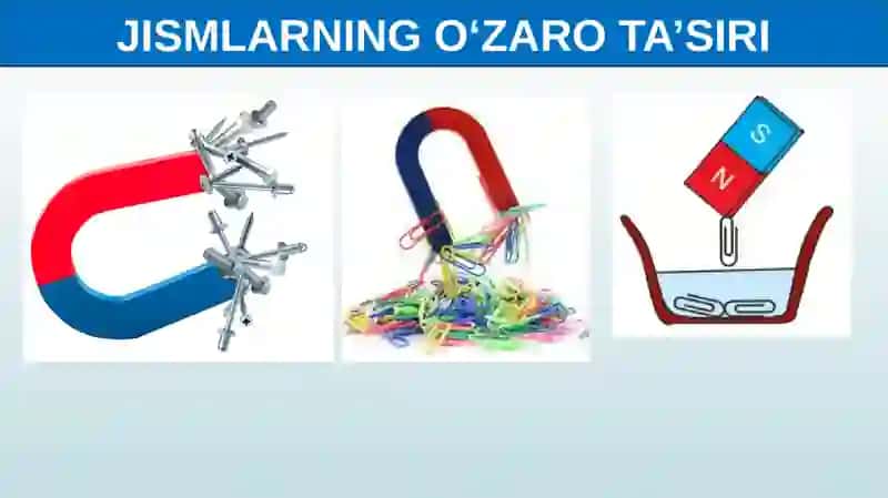 JISMLARNING O'ZARO TA'SIRI. KUCH 4