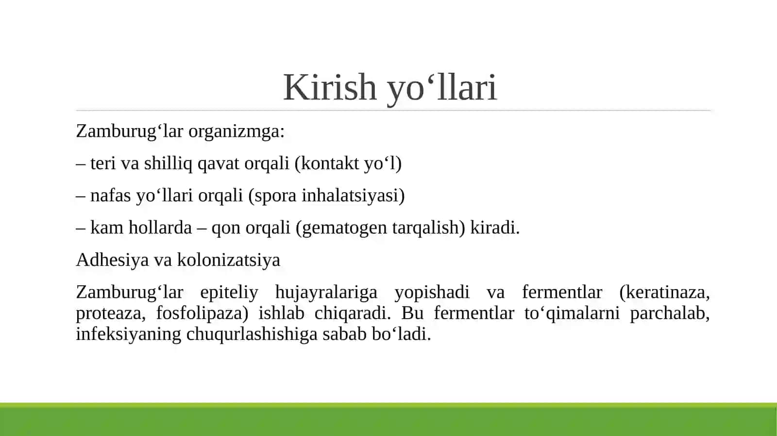 Zambrug'li kasalliklarning qo'zg'atuvchilari patogenezi, laboratoriya tashhisi 4