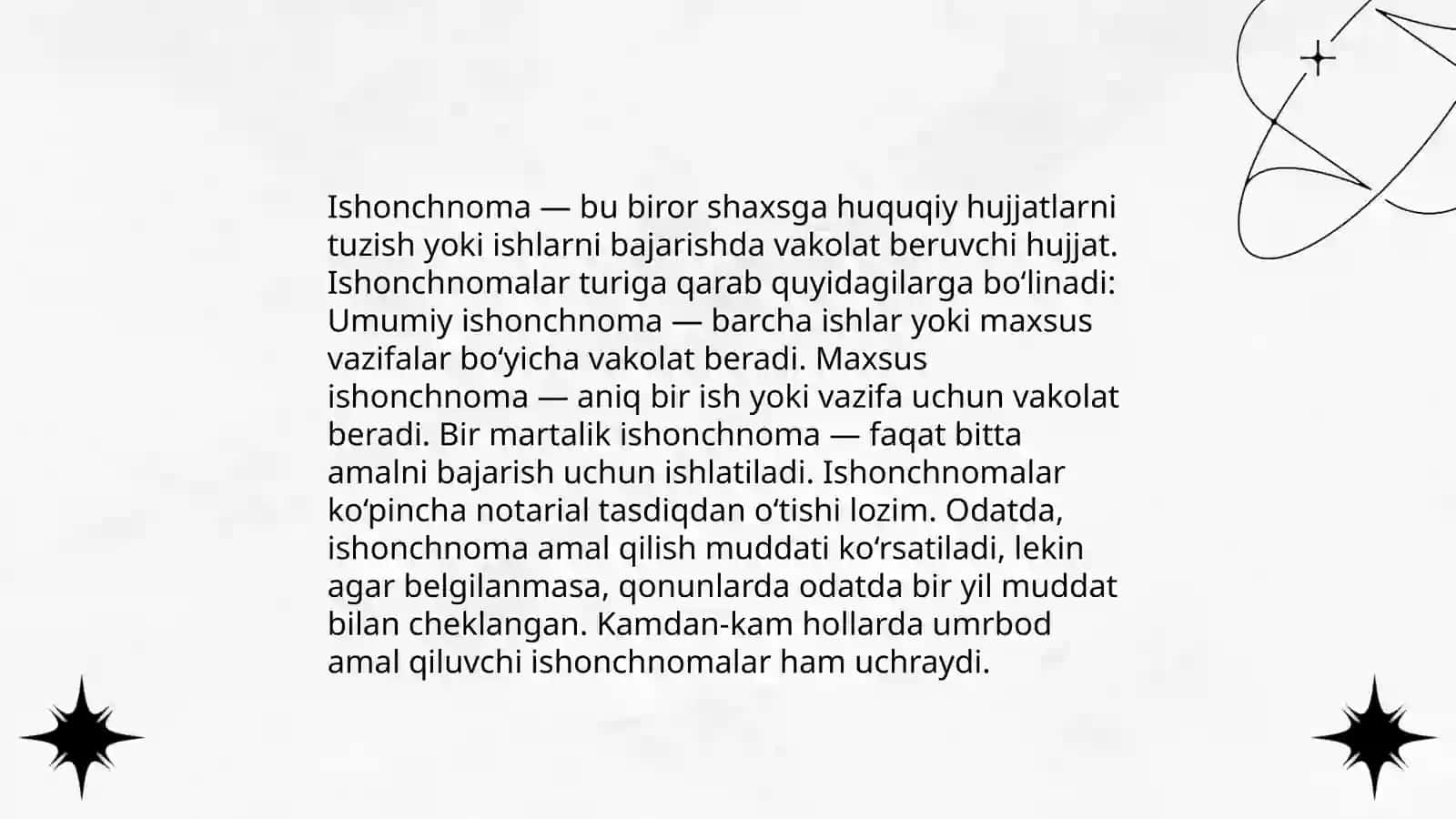 Malumotnoma va ishonchnoma turlari 4