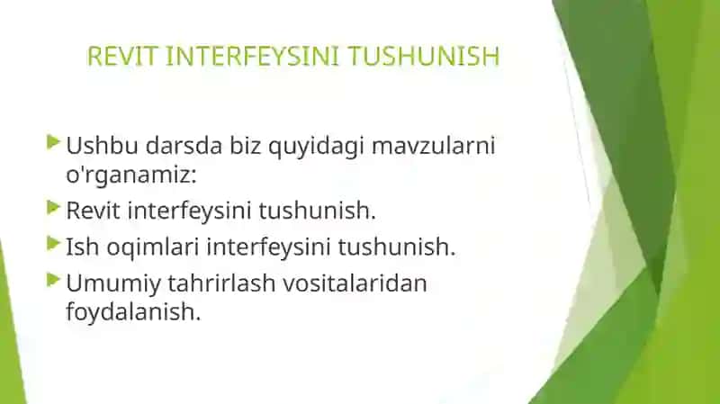 AutodeskRevit дастури интерфейслари 4