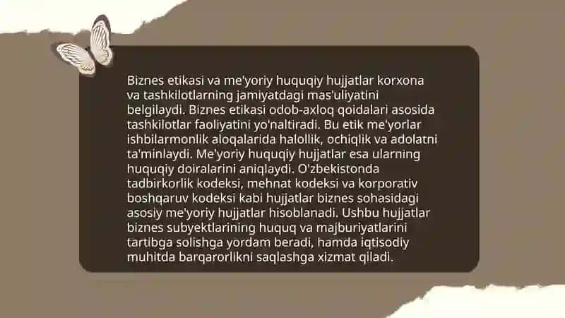 Biznes etikasi va psixologiyasi 4