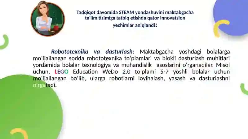 STEAM yondashuvini amaliyotga tatbiq etishda innovatsion yechimlar 4