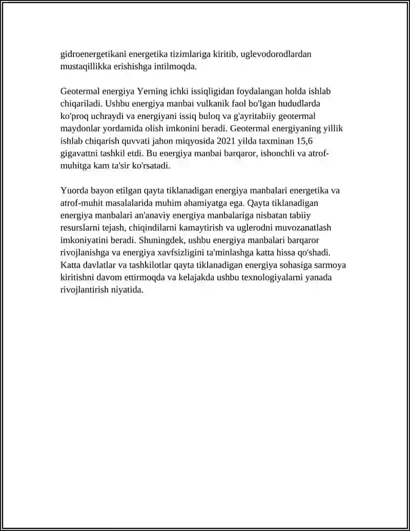 Qayta Tiklanadigan Energiya Manbalari 4