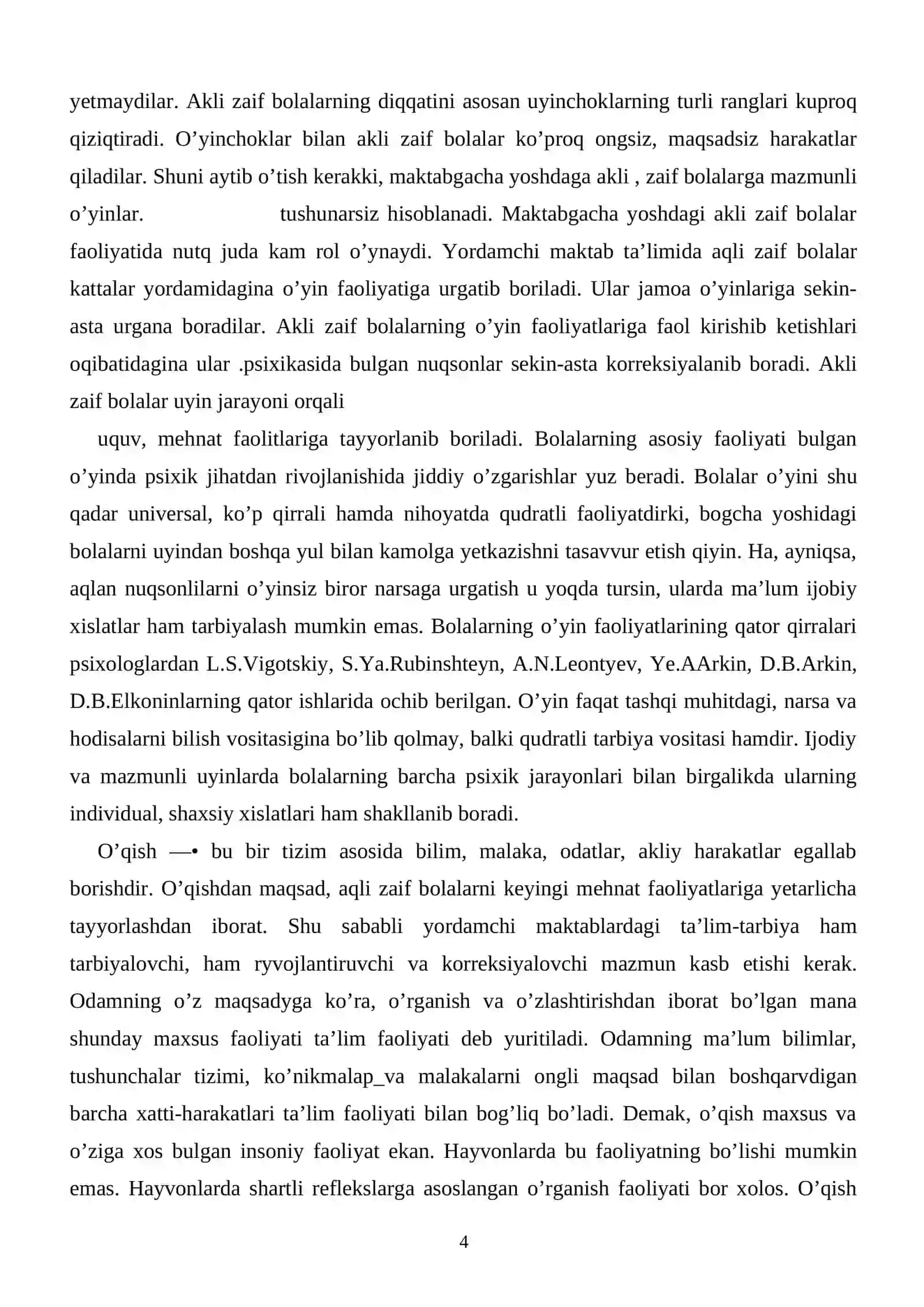 AQLI ZAIF BOLALARNING DIQQATINING O’ZIGA XOSLIGI 4