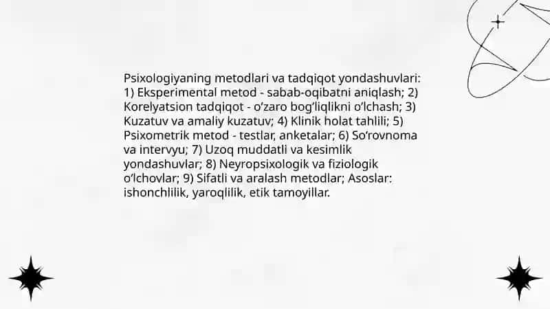 Psixologiya fanining predmeti va rivojlanish tarixi 4