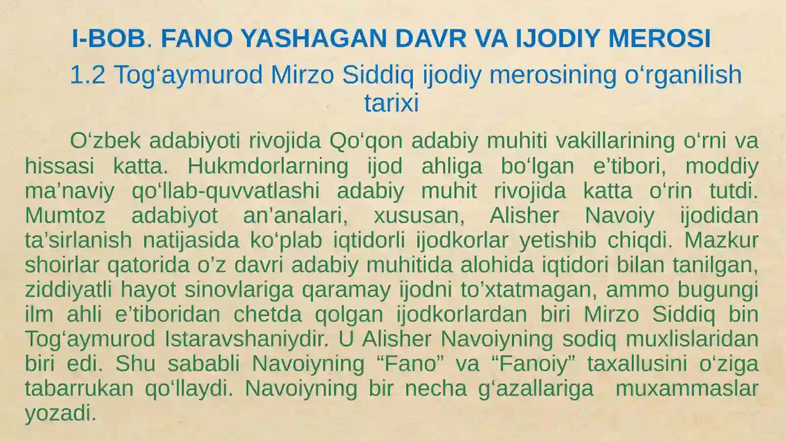 Mirzo Siddiq Fano turkiy devoni qo‘lyozmalarining tadqiqi 4