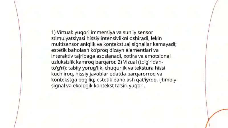 Olamni virtual va vizual estetik idrok etishning farqlari 4