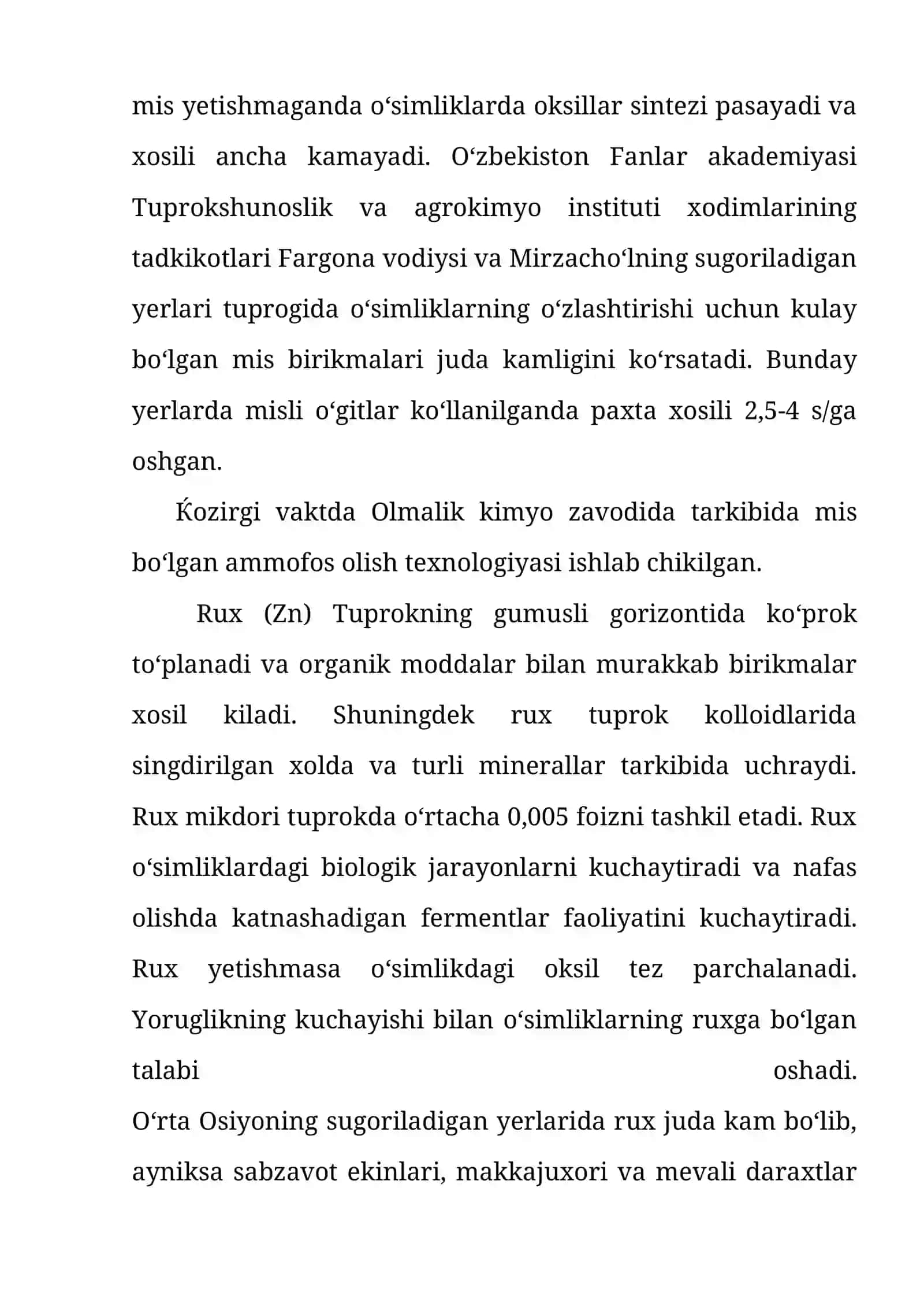 Tuproqning kimyoviy tarkibi va tuproqdagi mikroelentlari 4