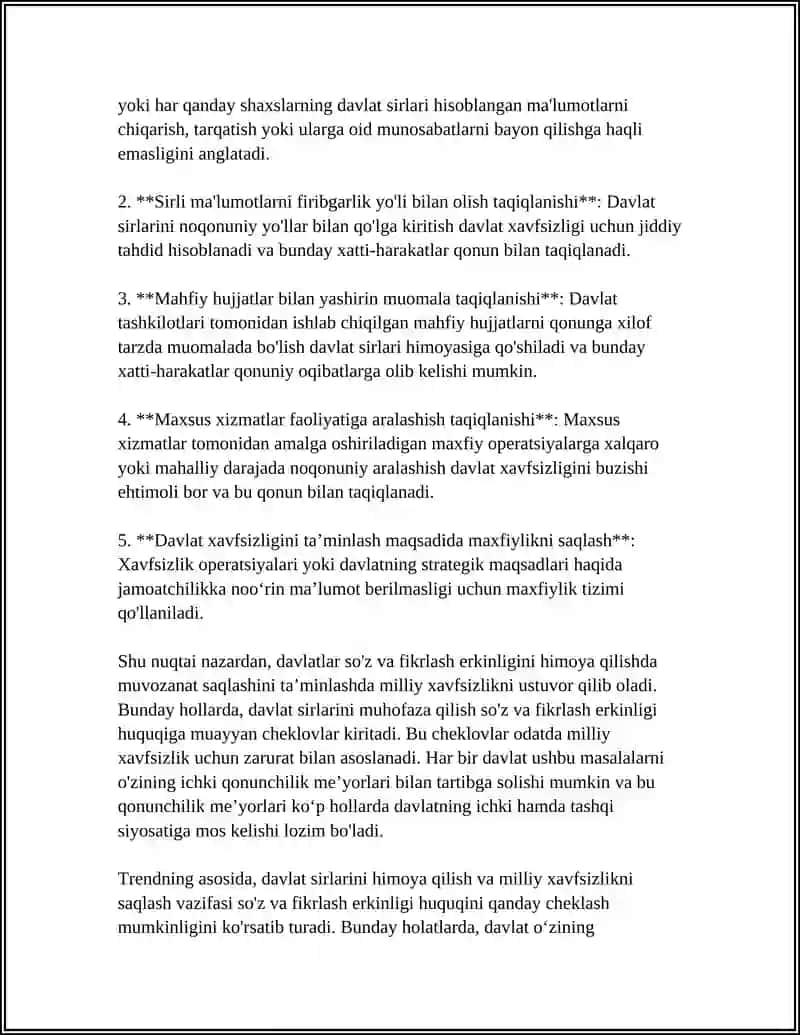 Milliy xavfsizlik va davlat sirlarini himoya qilish 4