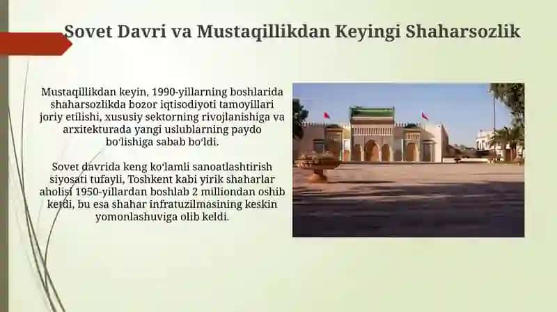 Oʻzbekiston shaharlarining tarixiy rivojlanishi 4