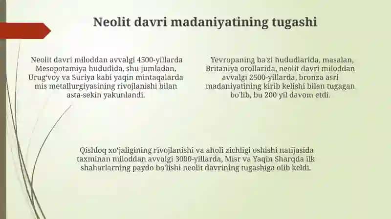 Neolit davri madaniyati 4