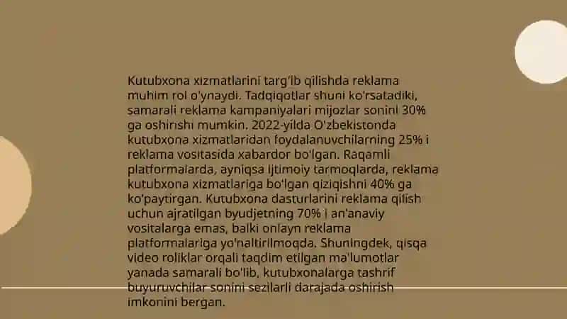 Axborot-kutubxona muassasalari reklama ishi 4