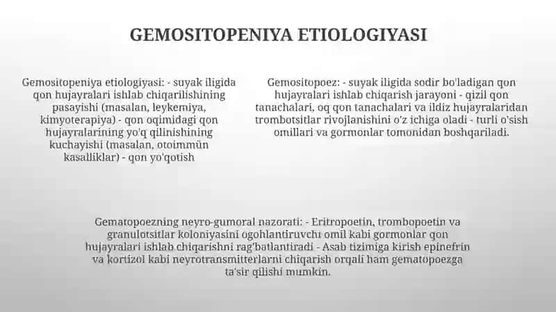 Gemositopiez. Gemositopoezning Neyro-Gumoral Boshqarilishi 4