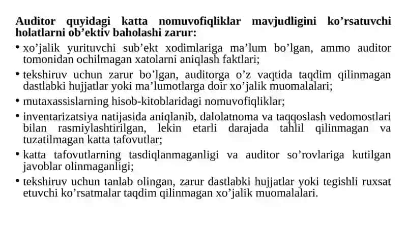 AUDITORLIK TEKSHIRUVINING YAKUNIY BOSQICHI 4