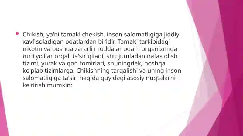 Chikishning xavfomili sifatida tarqalganligi va insonsalomatligiga ta'siri 4