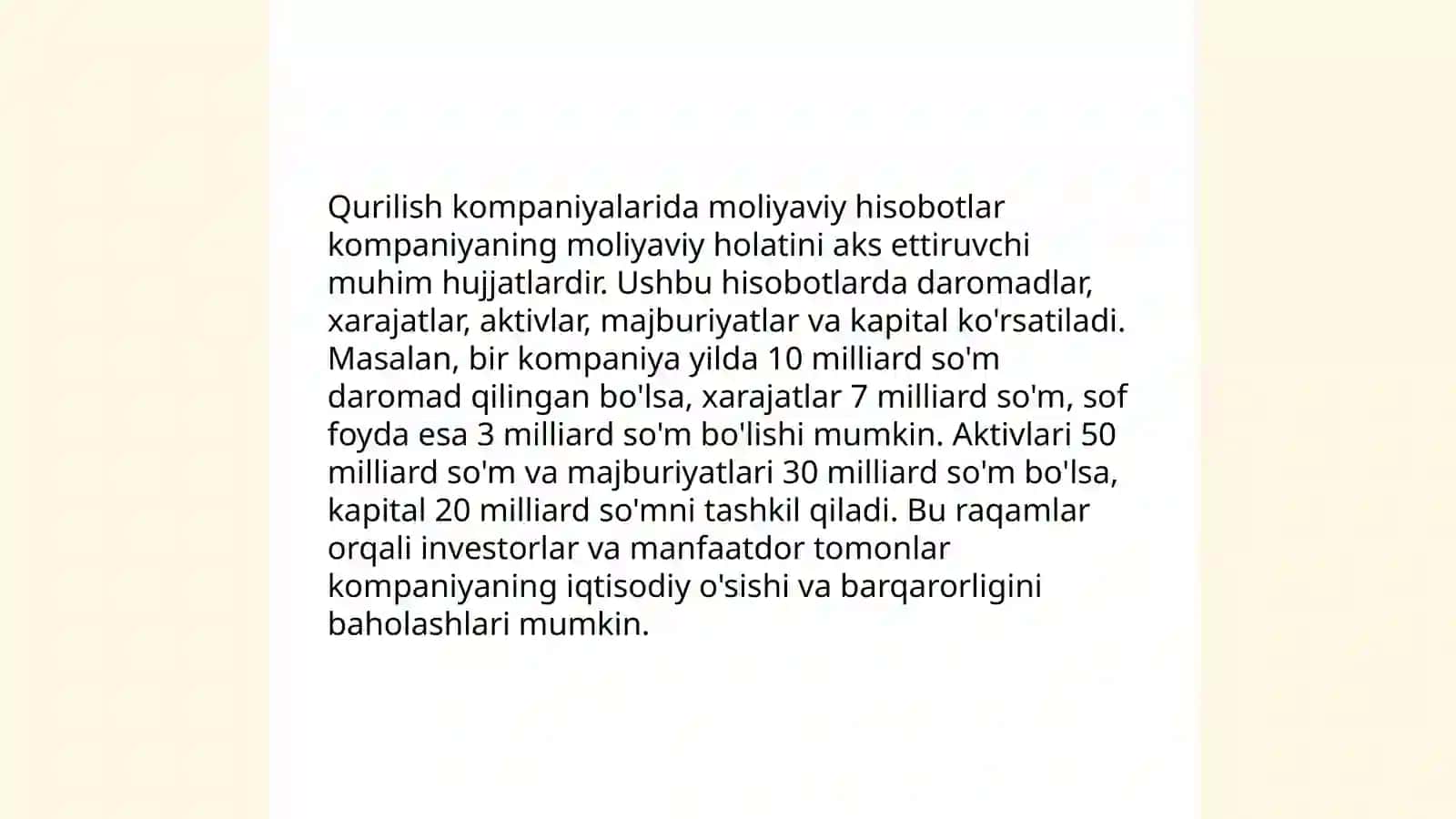 Qurilishda Buxgalteriya Hisobi, Audit va Soliqga Tortish 4