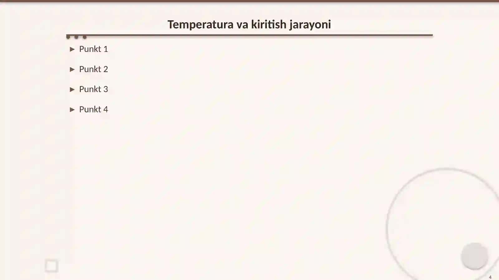 Qaynash.Kiritish temperatura 4