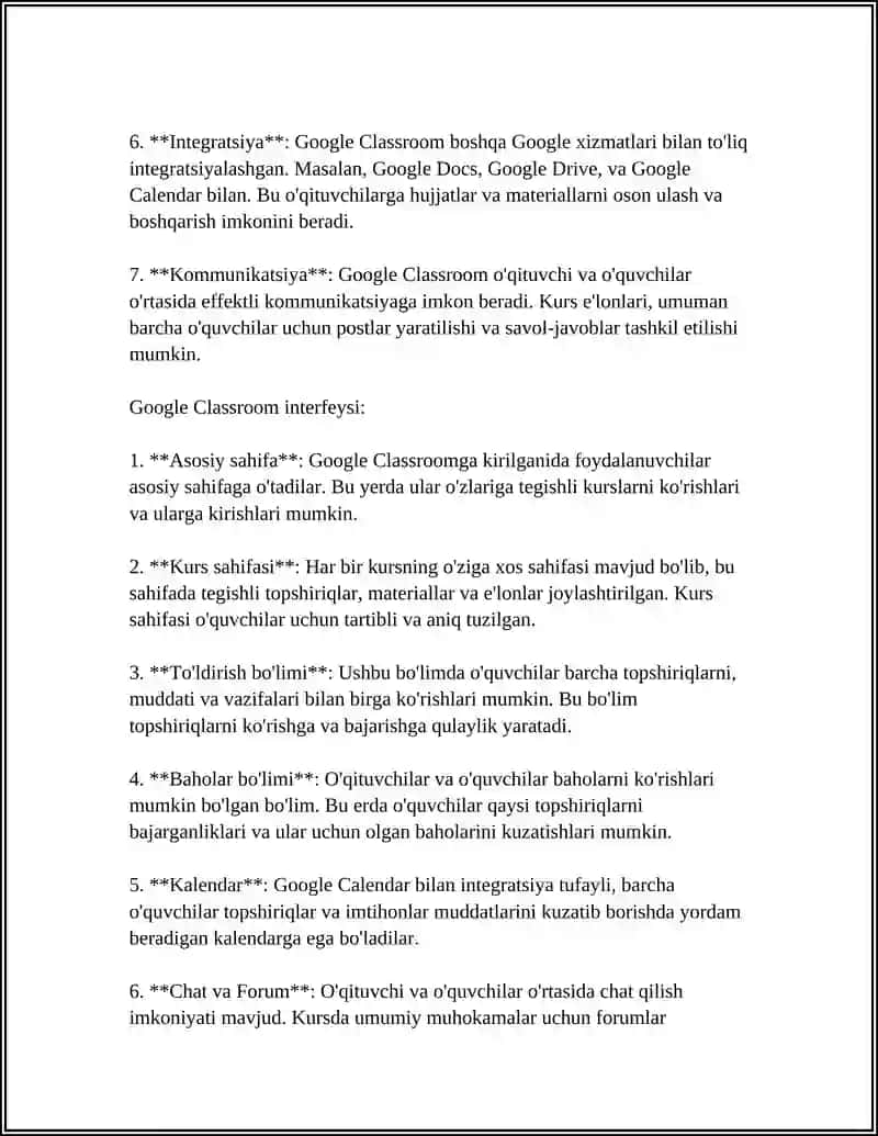 GOOGLECLASSROOM SERVISIDAN FOYDALANIB TA’LIM JARAYONINI BOSHQARISH 4