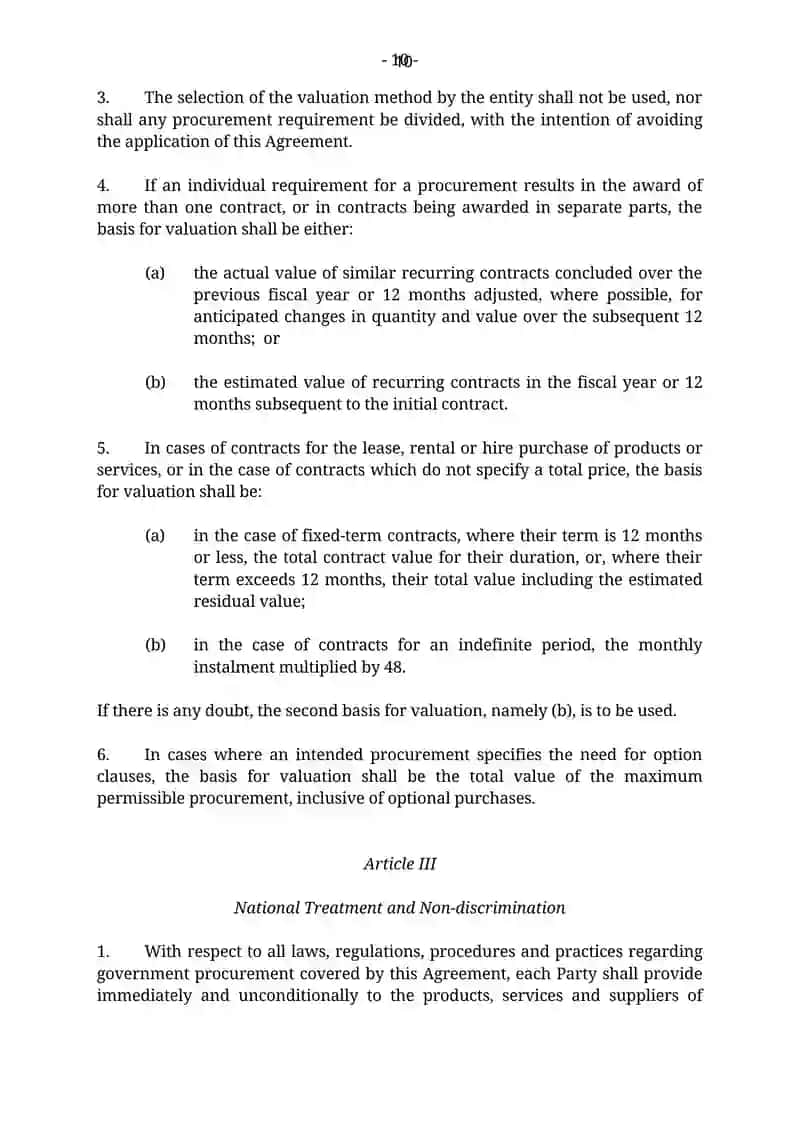 AGREEMENT ON GOVERNMENT PROCUREMENT 4