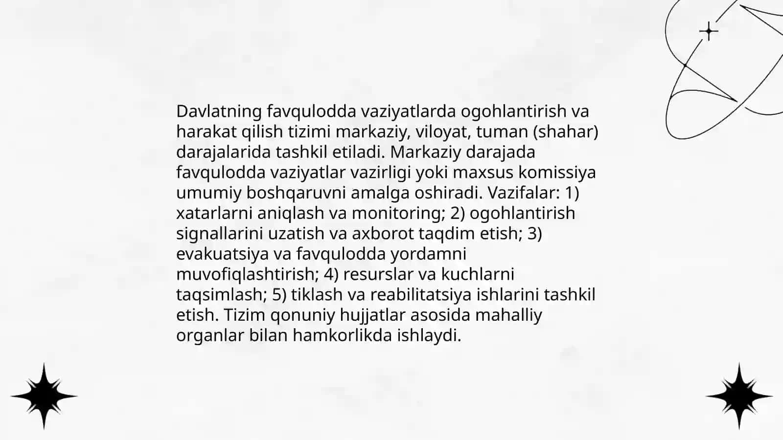 Favqulodda vaziyatlarda fuqari muhofazasining vazifalari 4