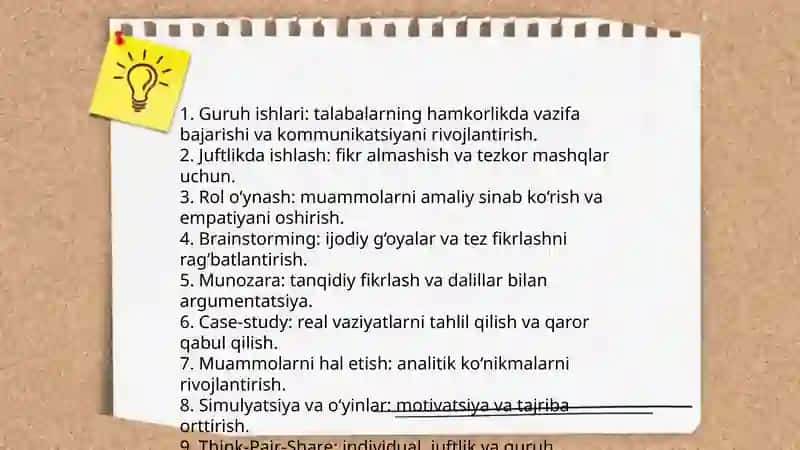 Ta'limning tashkiliy shakllari va metodlari 4