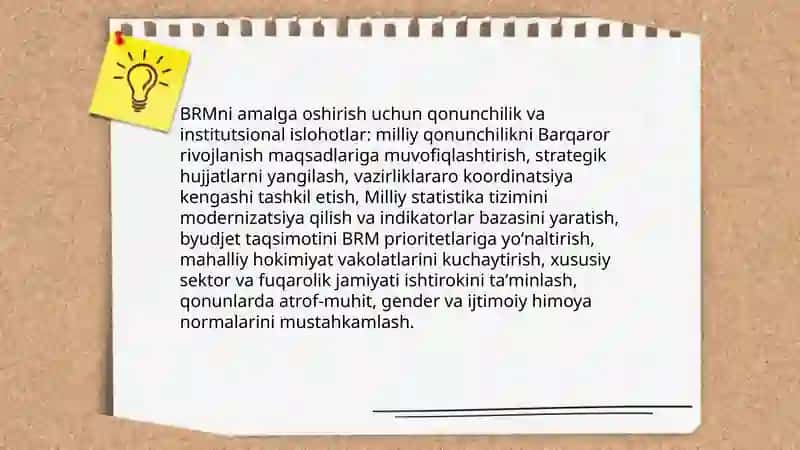 O'zbekiston Respublikasida Barqaror rivojlanish maqsadlarining amalga oshirilishi 4