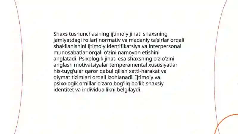 Individ, shaxs, individuallik tushunchalari 4