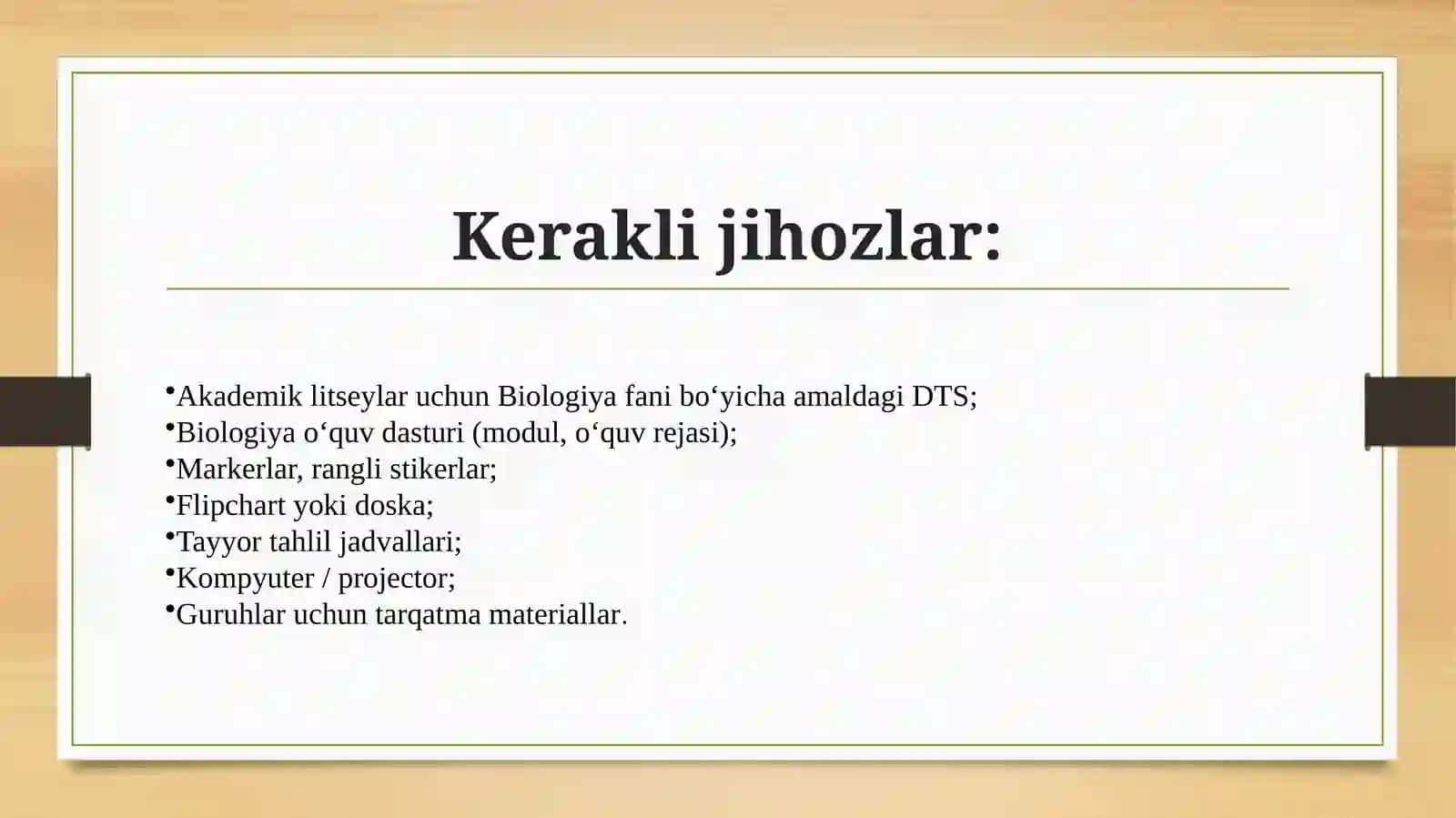 Akademik litsey biologiyadan DTS-ni tahlil qilish 4