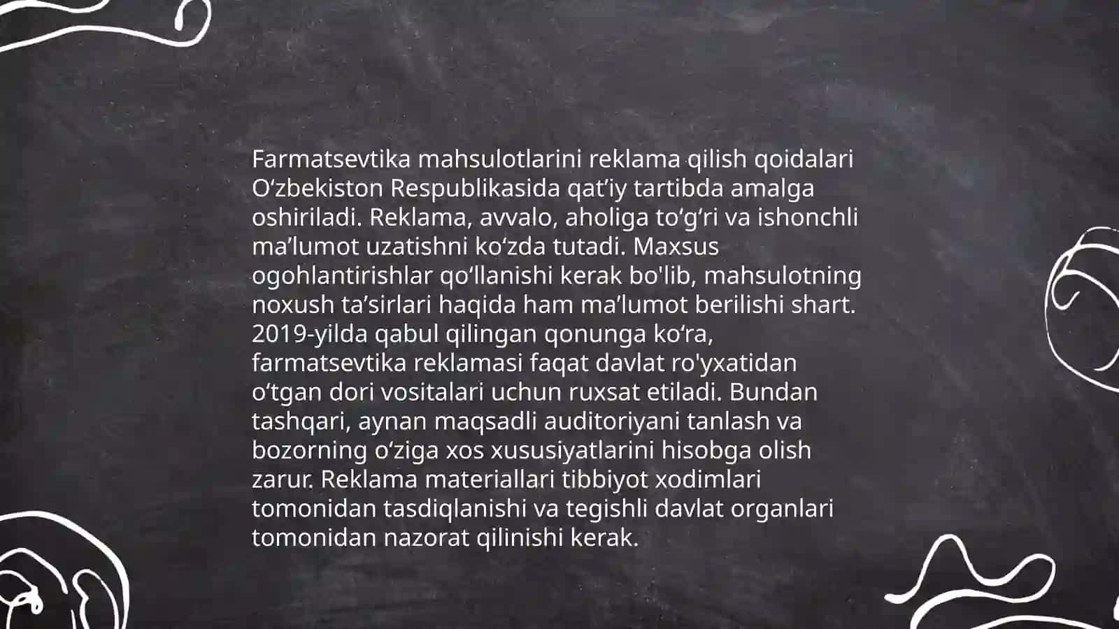 Dori vositalari va boshqa farmatsevtika mahsulotlarini reklama qilishning huquqiy asoslari noqonuniy reklamaga qarshi kurashish usullari 4