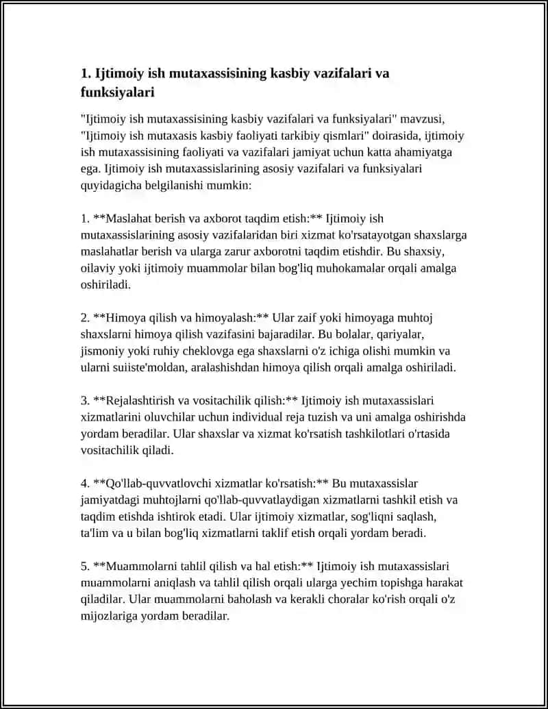 IJTIMOIY ISH MUTAXASIS KASBIY FAOLIYATI TARKIBIY QISMLARI 4