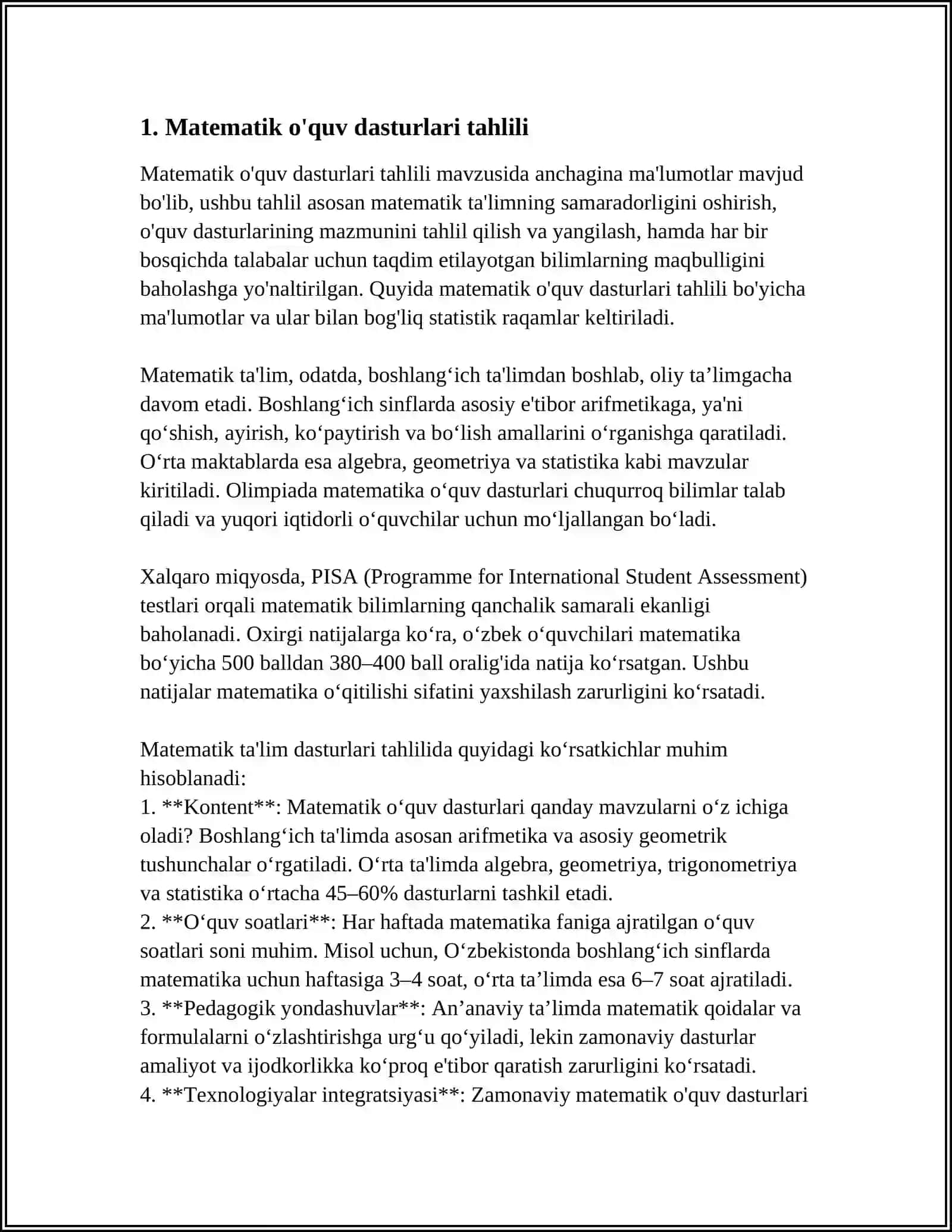 Boshlang'ich sinflarda matematika o'qitish metodlari 4