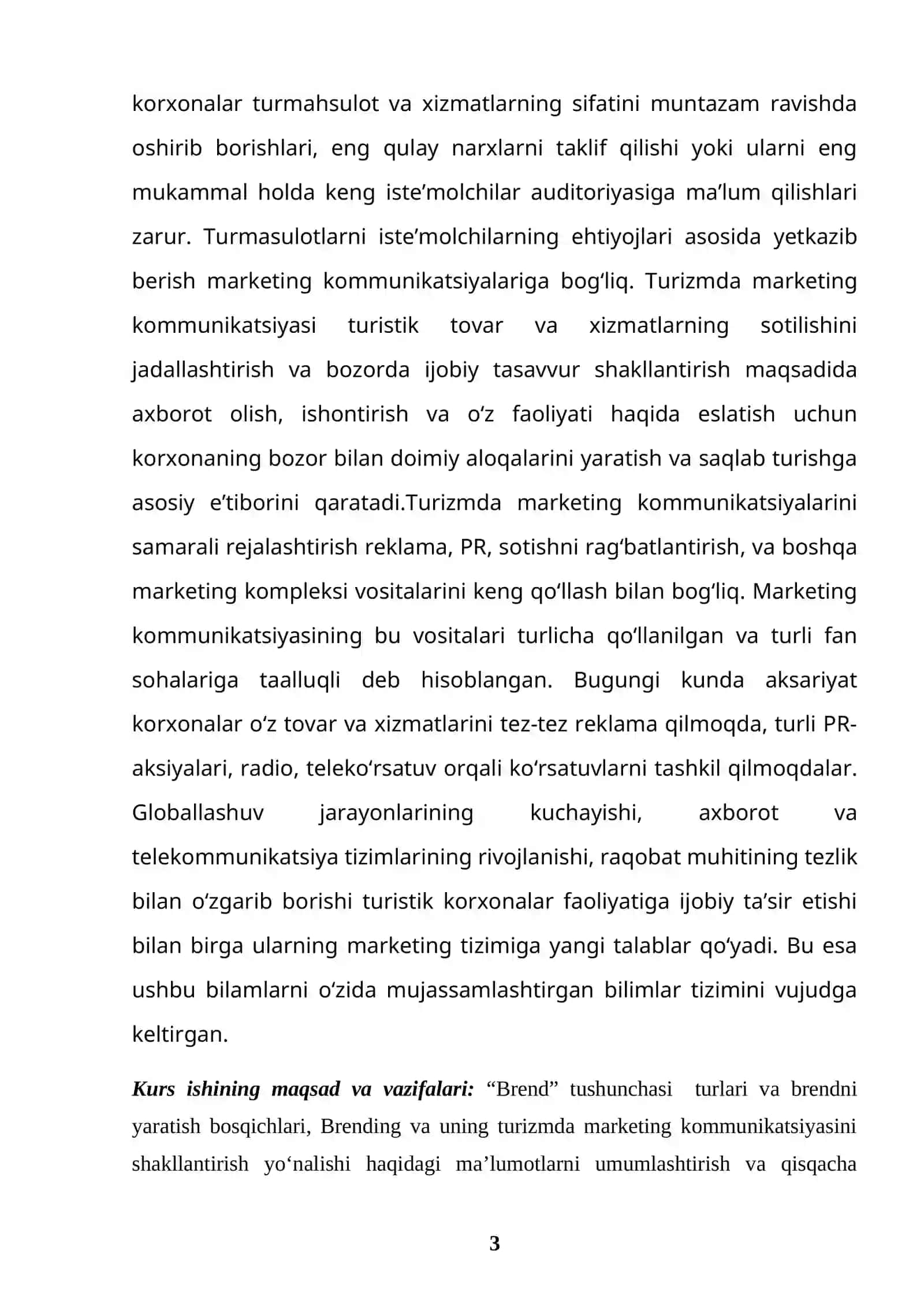Turizm sohasida brend yaratish 4