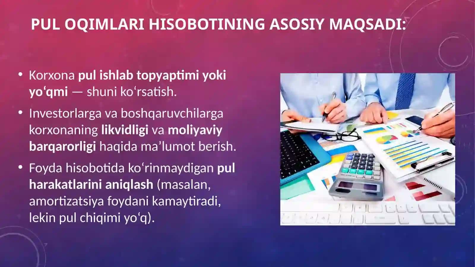 Pul Oqimlari To'g'risidagi Hisobot 4