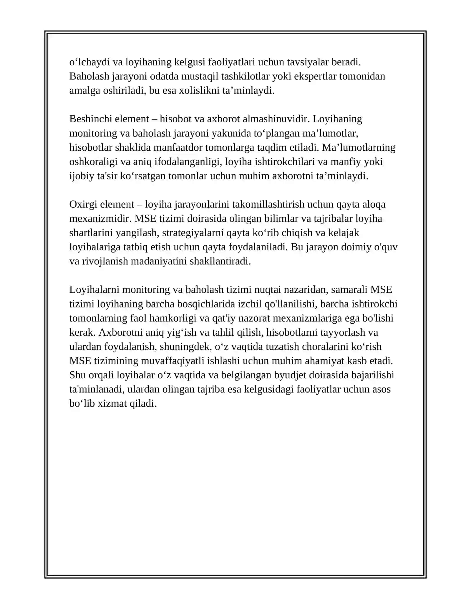 LOYIHALARNI MONITORING VA BAHOLASH (MSE) TIZIMI 4
