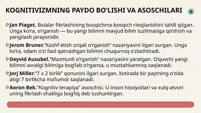 Kognitivizm an'analarida trening.Ratsional-emotiv terapiya 4