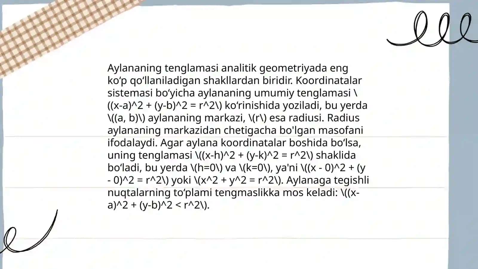 Ikkinchi tartibli egri chiziqlar 4