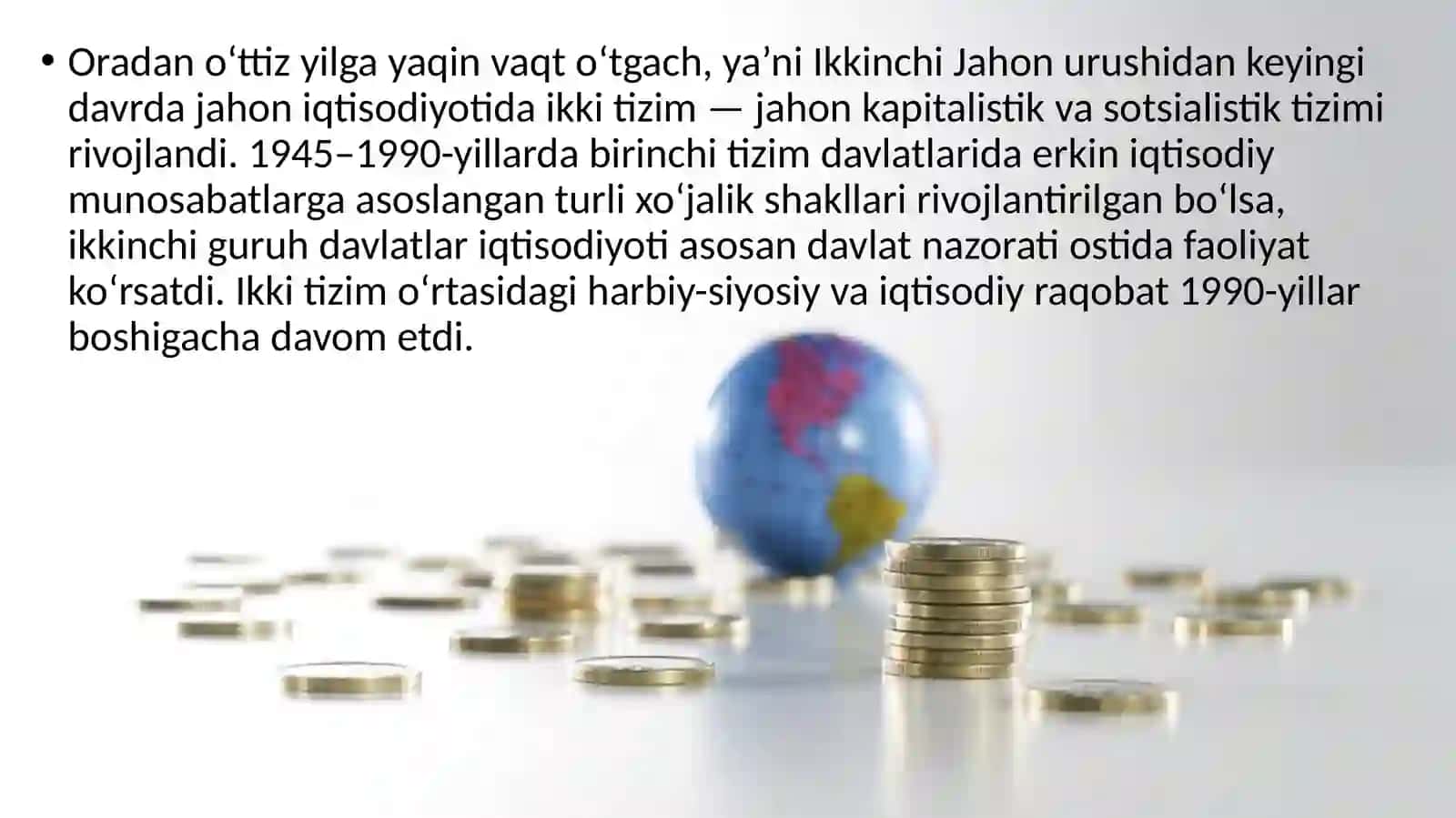 Jahon iqtisodiyoti markazlari va xalqaro integratsiyajarayonlari 4