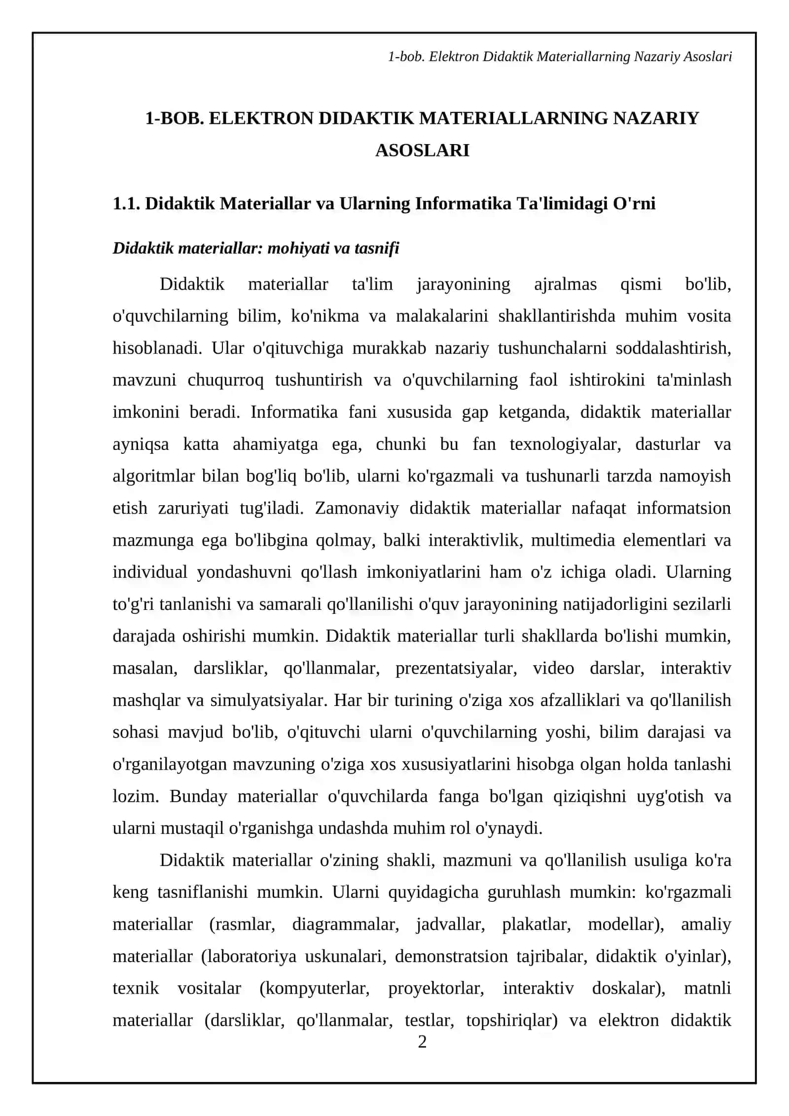 Informatika fanida elektron didaktik materiallar yaratish va ulardan foydalanish metodikasi 4