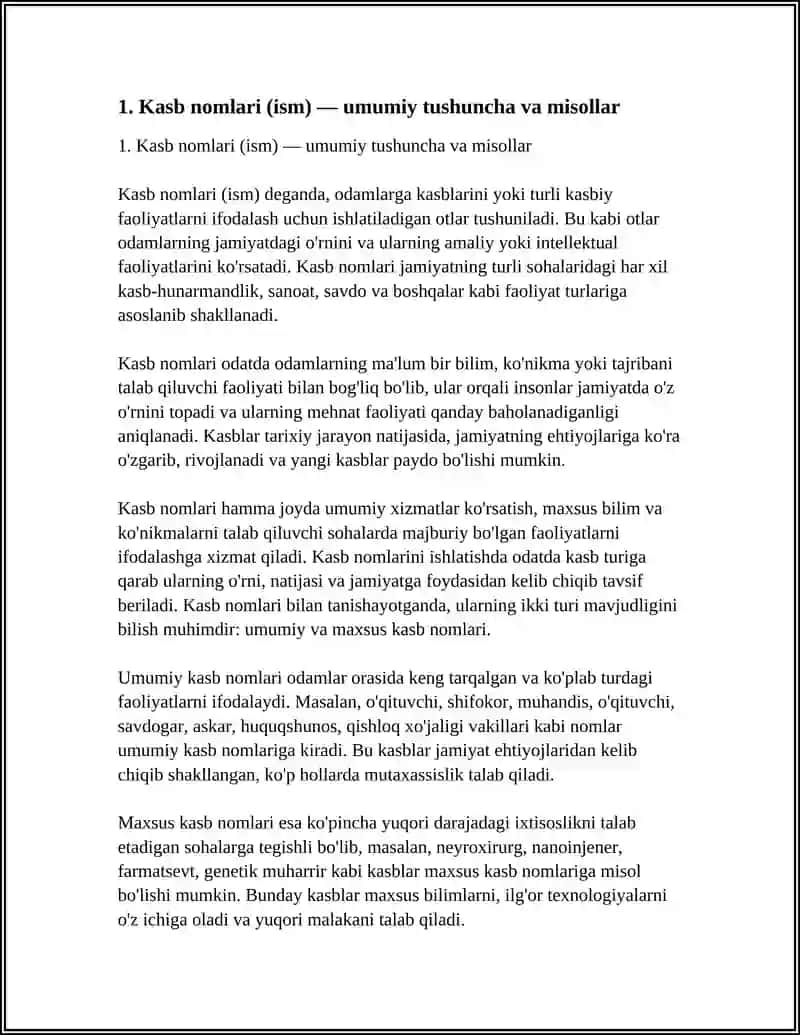 Kasb nomlari (ism) 4