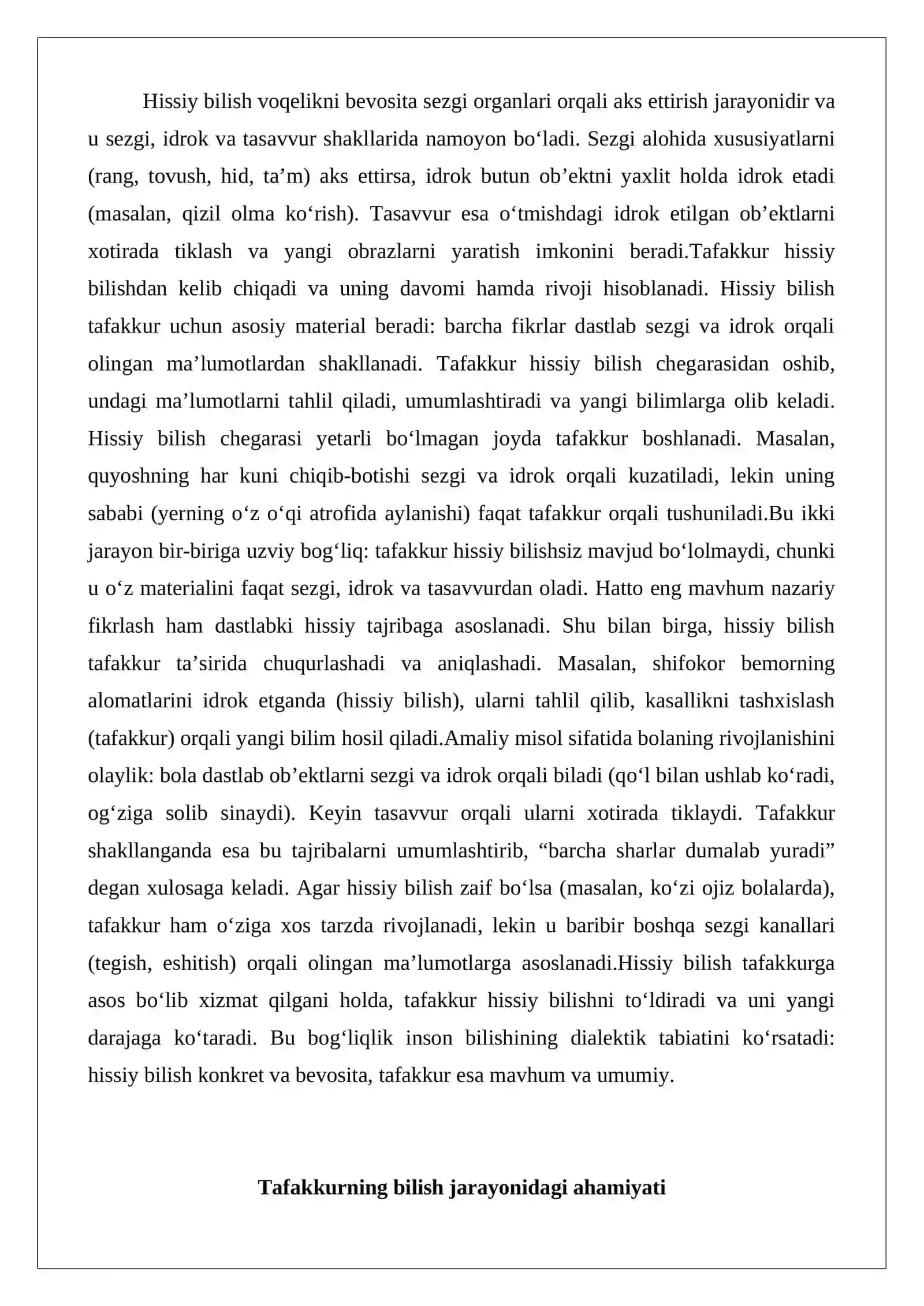 Tafakkur va hissiy bilish 4