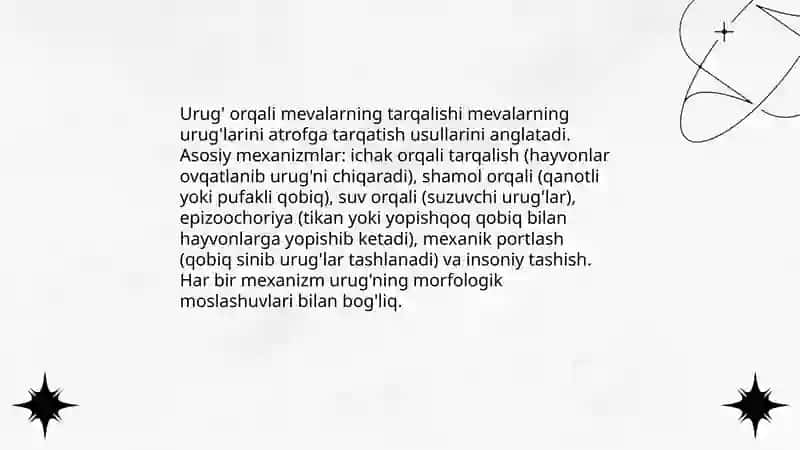 Mevalar va ularning tarqalishi 4