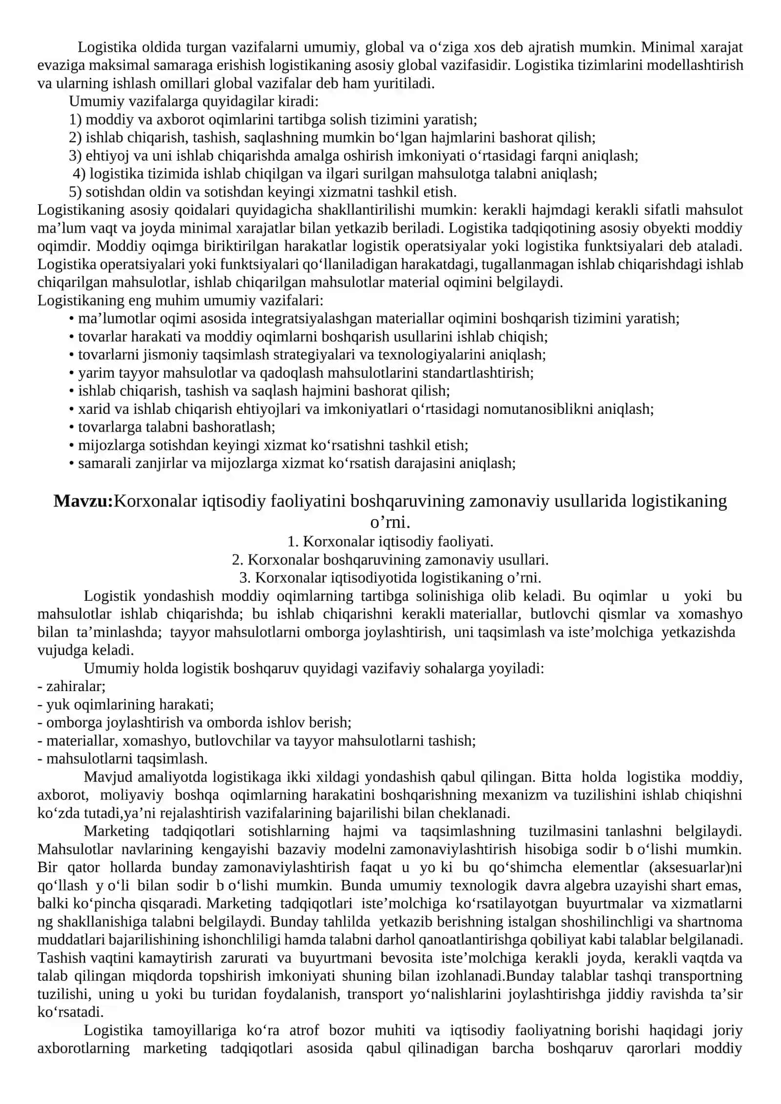 Logistika fanidan maruza matn 4