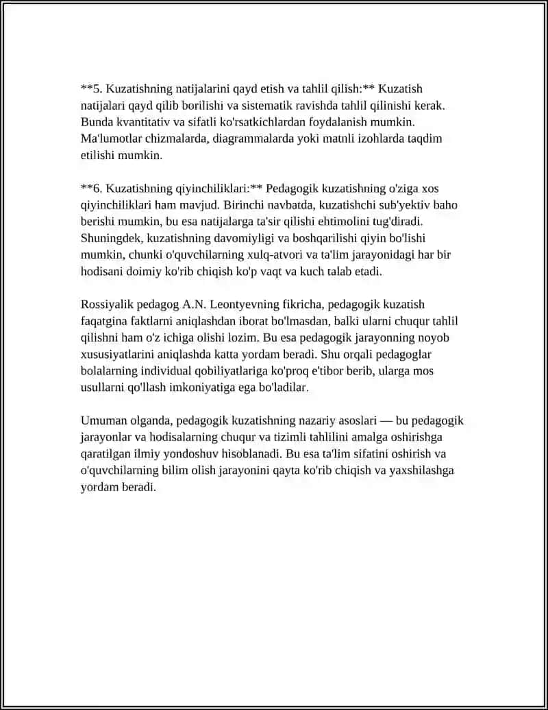 PEDAGOGIK KUZATISH ILMIY TADQIQOT USLUBIYOTI 4