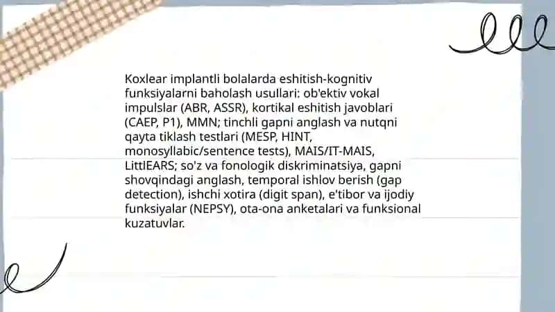 Koxlear implantli bolalar bilan korreksion ish 4