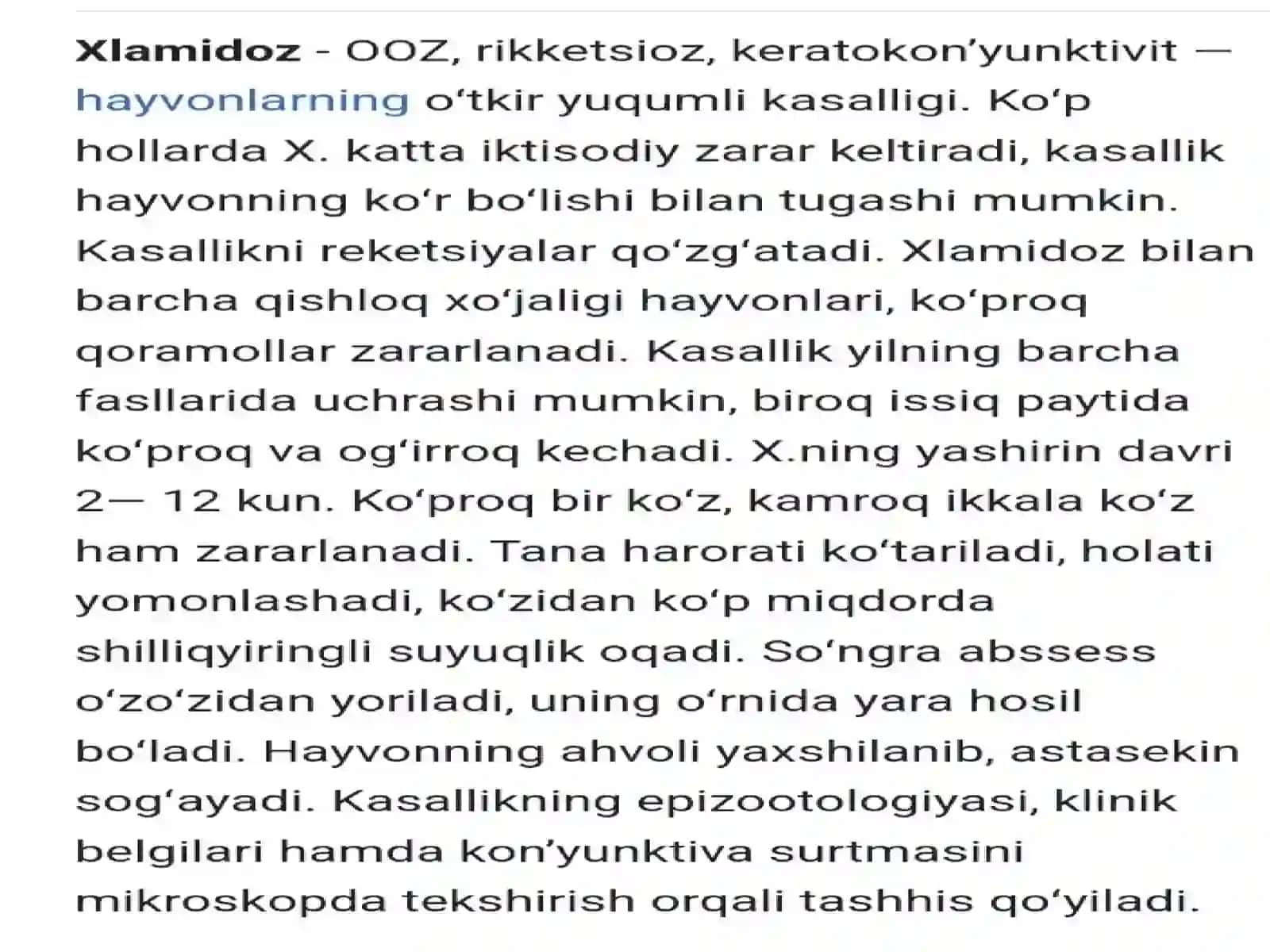 Yovoyivamo‘ynalihayvonlar kasalliklari fanidan tayyorlangan mustaqil ishi 4