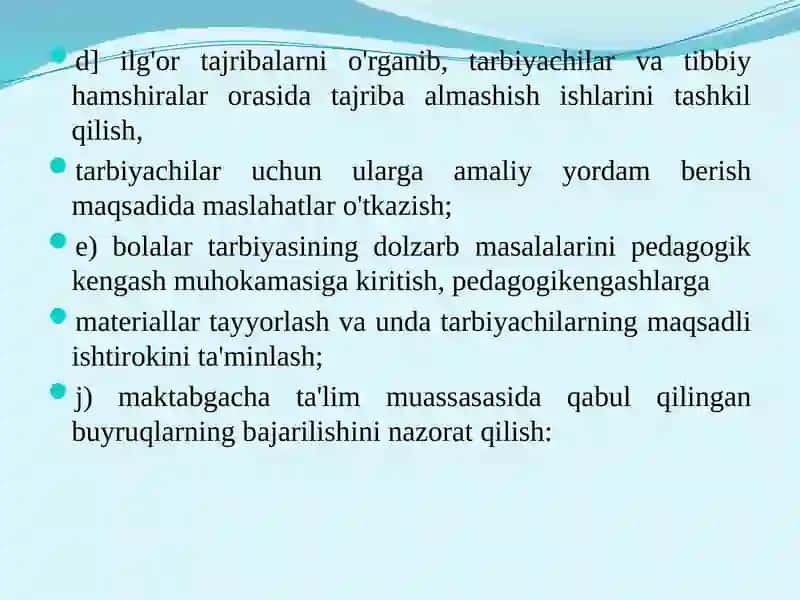 MAKBATGACHA TA'LIM MUASSASALARI METODISTI 4